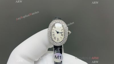 M1 Factory Cartier Mini Baignoire 24.6*18.7mm Quartz Movement Diamond Bezel Watch